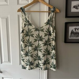 Show Me Your MuMu Green Palm Print Tank Top